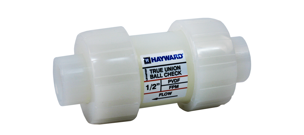 New PVDF Ball Check Valves Available from Hayward Flow Control